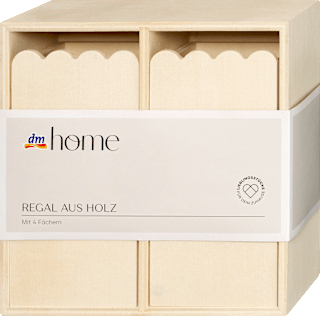 Regal aus Holz, natur (18x18x9 cm)  dm home