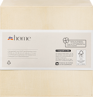 Regal aus Holz, natur (18x18x9 cm)  dm home