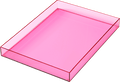Tablett aus Acryl, pink (22x30x3 cm) dm home