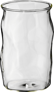 Trinkglas, transparent gewellt (300 ml)  dm home