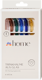 Trinkhalme aus Glas, mehrfarbig dm home