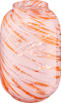 Vase aus Glas, gesprenkelt orange/rosa (25x19x19 cm) dm home