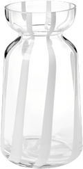 Vase aus Glas, transparent mit Streifen (14x25 cm) dm home