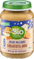 Abendbrei Süßkartoffel - Birne ab dem 6. Monat dmBio