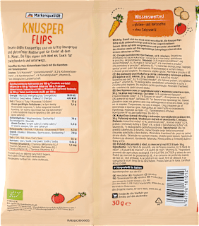 Babysnack Knusper Flips Tomate-Karotte ab 8 Monaten dmBio