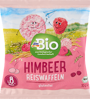 Babysnack Reiswaffeln Himbeere ab dem 8. Monat dmBio
