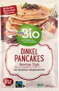 Backmischung Dinkel Pancakes mit Zartbitter-Schokostückchen, American Style dmBio