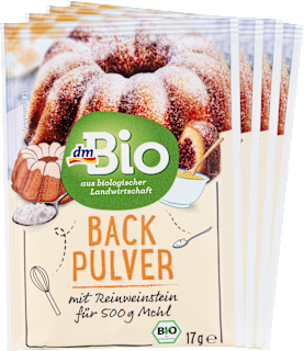 Backpulver mit Reinweinstein (4x17 g) dmBio