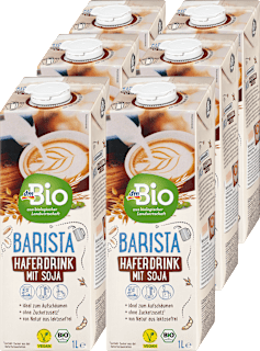 Barista Haferdrink mit Soja 6 x 1 Liter dmBio