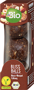 Bliss Balls, Nuss-Nougatfüllung dmBio