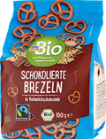 Brezeln, schokoliert in Vollmilchschokolade dmBio