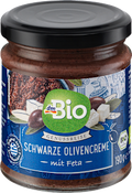 Brotaufstrich, Schwarze Olivencreme mit Feta dmBio