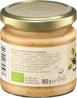 Brotaufstrich, Streichcreme Aubergine dmBio