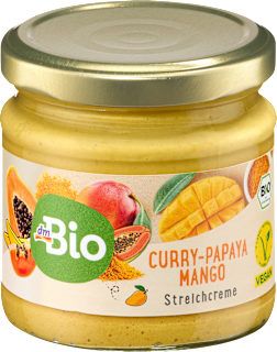 Brotaufstrich, Streichcreme Curry-Papaya Mango dmBio