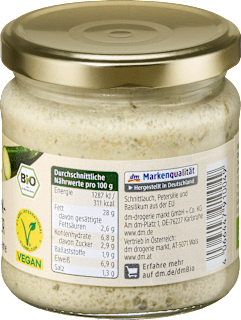 Brotaufstrich, Streichcreme Gartenkräuter  dmBio