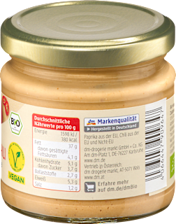 Brotaufstrich, Streichcreme Paprika-Chili dmBio