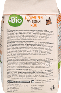 Buchweizenmehl Vollkorn, glutenfrei dmBio