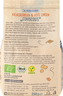Couscous, Kichererbsen & Rote Linsen dmBio