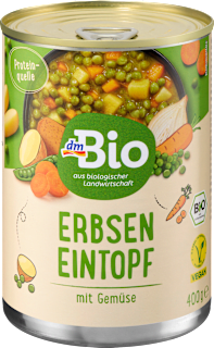 Eintopf, Erbsen mit Gemüse dmBio