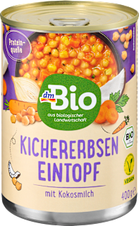 Eintopf, Kichererbsen mit Kokosmilch dmBio