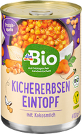 Eintopf, Kichererbsen mit Kokosmilch dmBio