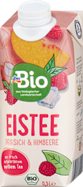 Eistee, weißer Tee mit Pfirsich & Himbeere dmBio