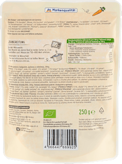 Fertiggericht, Gemüsepfanne mit Bulgur & Quinoa dmBio