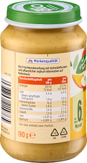 Frucht & Getreide Apfel, Banane, Mango Müsli in Kokos, ab dem 6. Monat dmBio