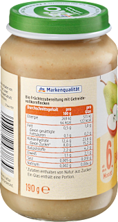 Frucht & Getreide Apfel-Birne-Banane mit Vollkorn ab dem 6. Monat dmBio