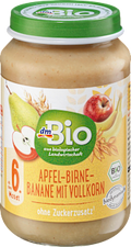 Frucht & Getreide Apfel-Birne-Banane mit Vollkorn ab dem 6. Monat dmBio