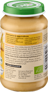 Frucht & Getreide Apfel mit Banane und Hirse ab dem 6. Monat dmBio