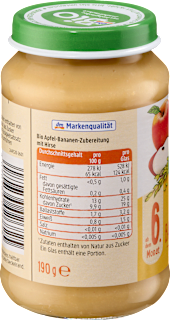 Frucht & Getreide Apfel mit Banane und Hirse ab dem 6. Monat dmBio