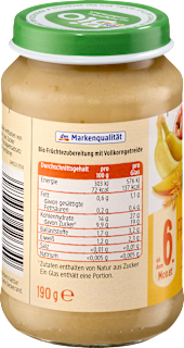 Frucht & Getreide Früchte-Allerlei mit Vollkorn ab dem 6. Monat dmBio