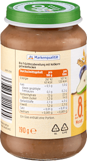 Frucht & Getreide Pflaume-Apfel-Birnen Müsli ab dem 8. Monat dmBio