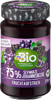 Fruchtaufstrich, Schwarze Johannisbeere 75% Frucht dmBio