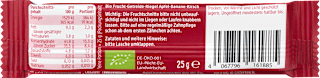 Fruchtriegel Apfel, Banane, Kirsche ab 1Jahr dmBio
