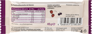 Fruchtriegel, Himbeer Cassis dmBio