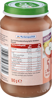 Früchte Apfel-Himbeer-Banane ab dem 5. Monat dmBio