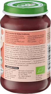 Früchte Apfel-Himbeere-Heidelbeere ab dem 5. Monat dmBio