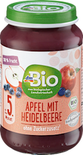 Früchte Apfel mit Heidelbeere ab dem 5. Monat dmBio