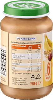 Früchte Kirsche-Banane in Apfel mit Dinkelkeks ab dem 6. Monat dmBio
