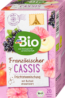 Früchtetee Französischer Cassis (20 Beutel) dmBio