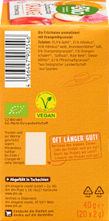 Früchtetee Spanische Orange (20 Beutel) dmBio
