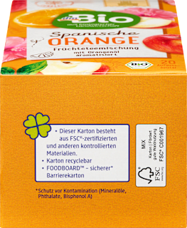 Früchtetee Spanische Orange (20 Beutel) dmBio