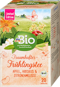 Früchtetee "Traumhafter Frühlingstee" mit Apfel, Hibiskus & Zitronenmelisse (20 Beutel) dmBio