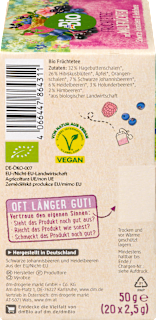 Früchtetee Waldfrucht mit schwarzer Johannisbeere & Heidelbeere (20 Beutel) dmBio