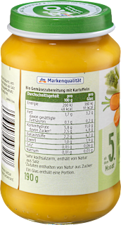 Gemüse Karotte-Fenchel mit Kartoffeln, ab dem 5.Monat dmBio