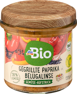 Gemüseaufstrich, Gegrillte Paprika Belugalinse dmBio