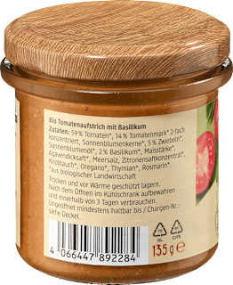 Gemüseaufstrich, Tomate Basilikum dmBio