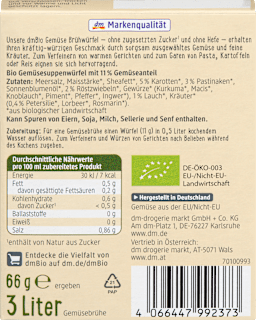 Gemüsebrühwürfel dmBio